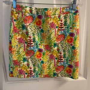 J Crew liberty print cotton mini skirt - size 0 - like new - with tags.